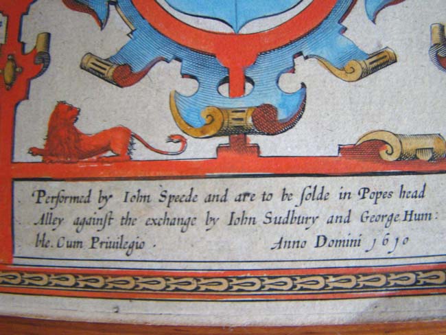 A 17th century Map of Denbighshire, Wales, by John Speed, published by J. Sudbury & George Humbell — image 2